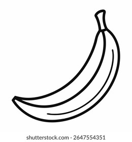 Gros Michel Banana Line Art no fundo branco
