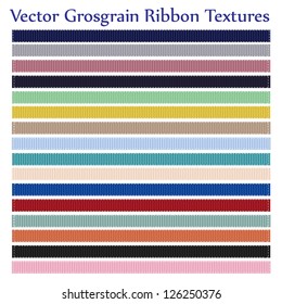 Grosgrain Ribbon Textures, Vector EPS10