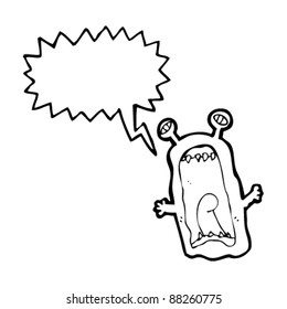 gross alien cartoon