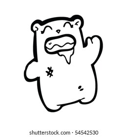gross bear cartoon