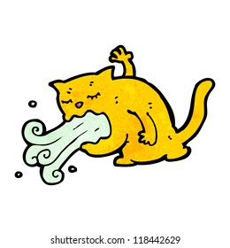 gross belching cat