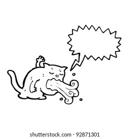 gross burping cat cartoon