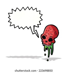 cráneo burdo de caricatura