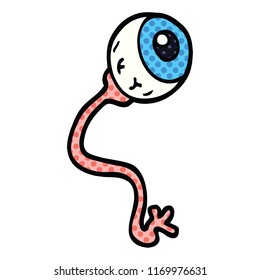 gross comic book style cartoon eyeball
