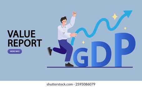 Gross domestic product. economic growth column and market productivity chart. world economy ranking, market economy concept. GDP vector isolated illustration.