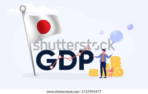 Gross domestic\
product GDP of Japan\
concept