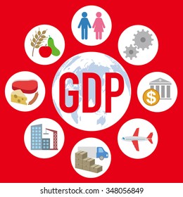 Gross Domestic Product Gdp Various Industry Stock Vector (Royalty Free ...