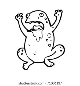 gross frog cartoon