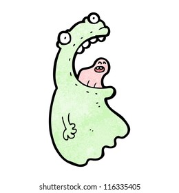 caricatura de fantasma bruto