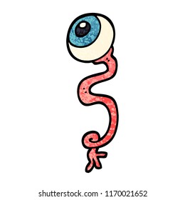 gross grunge textured illustration cartoon eyeball