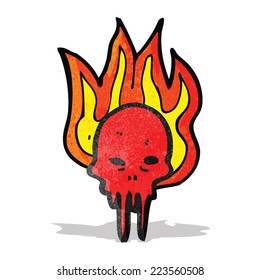 gross halloween skull cartoon