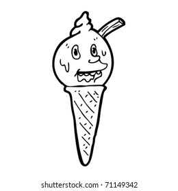 gross ice cream cartoon