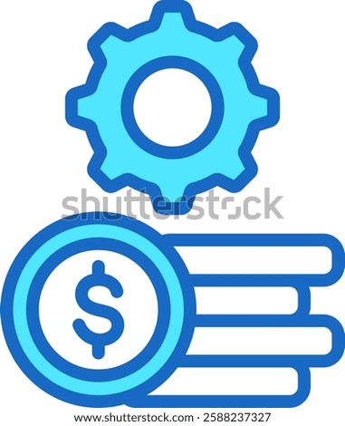 Gross Icon Blue Color Vector Illustration