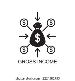 gross income icon , business icon