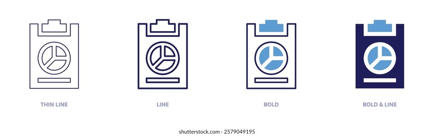 Gross margin icon in 4 different styles. Thin Line, Line, Bold, and Bold Line. Duotone style. Editable stroke.