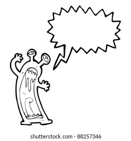 caricatura de monstruo bruto