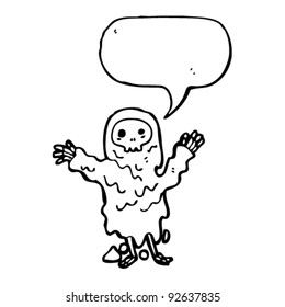 gross monster with speech bubble