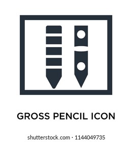 Gross pencil icon vector isolated on white background for your web and mobile app design, Gross pencil logo concept