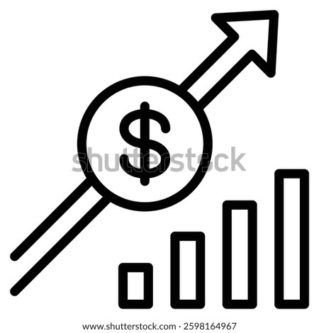Gross profit icon line vector illustration