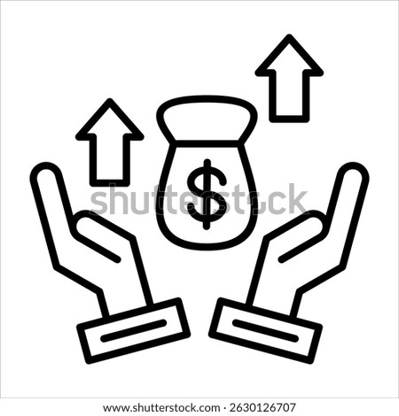 Gross Profit Icon. Simple Vector Outline Illustration