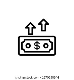 Icono de beneficio bruto en vector. Logotipo