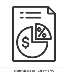 Gross Profit Outline Icon Vector Illustration