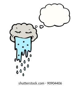 caricatura de la nube roja