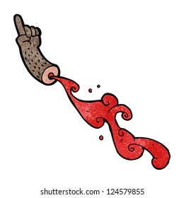 gross severed arm cartoon
