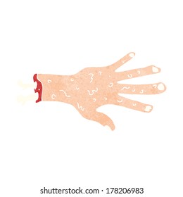 scharfer Handkartoon