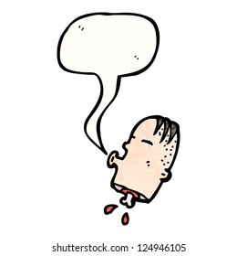 gross severed head cartoon