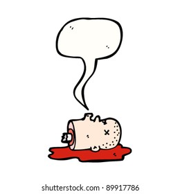gross severed head cartoon