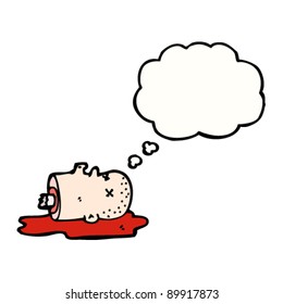 gross severed head cartoon