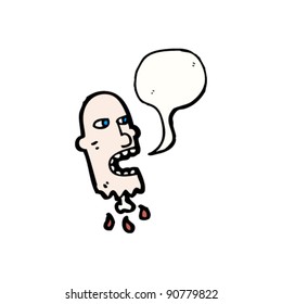 gross severed head cartoon