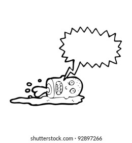 caricatura severa de la cabeza