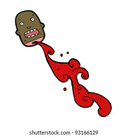 gross severed head cartoon