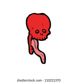 gross skull cartoon