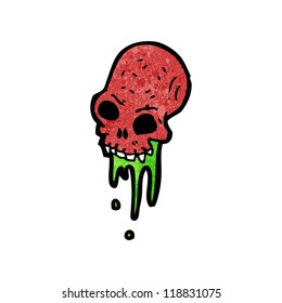 gross skull cartoon