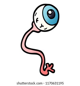 ilustración de gradiente vectorial bruto caricatura globo ocular