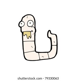 caricatura de gusanos brutos