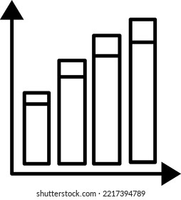Große Barchart und Linie Graphen Analyse dünne Linie Symbol Vektorgrafik Kunst .