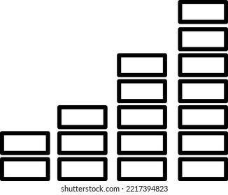 Groth barchart and line graph analysis thin line icon vector art.eps
