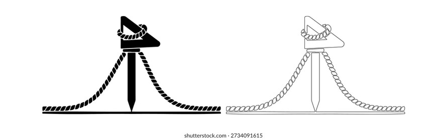 Ground anchor icon, earth auger, secure, hold, stability