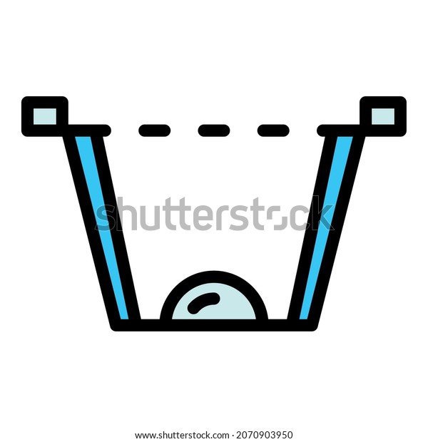 Ground animal trap icon. Outline ground animal\
trap vector icon color flat\
isolated