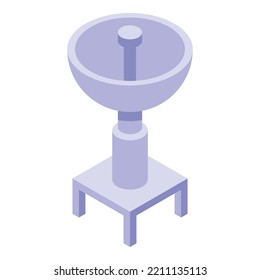 Ground Antenna Icon Isometric Vector. Tower Station. Radio Space