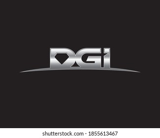 bodenbasiertes Anagramm-Buchstabenlogo des Buchstabens D G I mit Rauminhalt