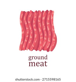 Rinderhackfleisch mit Fett auf weißem Hintergrund. Fleischerzeugnisse.
Grundfleisch