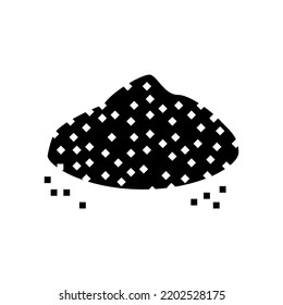 ground black pepper glyph icon vector. ground black pepper sign. isolated symbol illustration