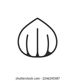 Ground candlenut seed stroke icon