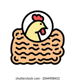 ground chicken color icon vector. ground chicken sign. isolated symbol illustration