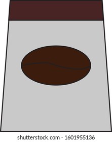 ground coffee bag vector icon